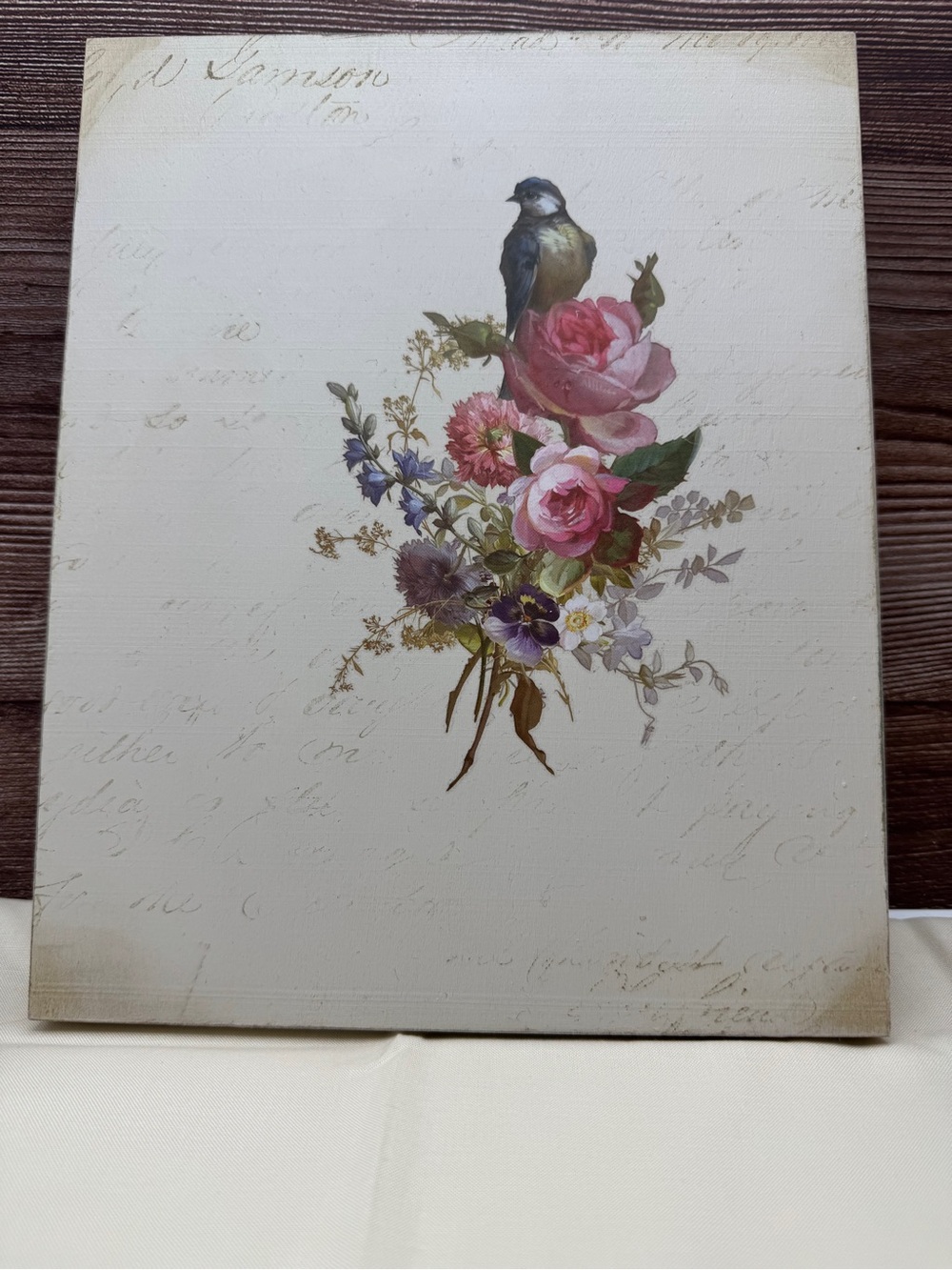French Country Bird & Rose Wall Art